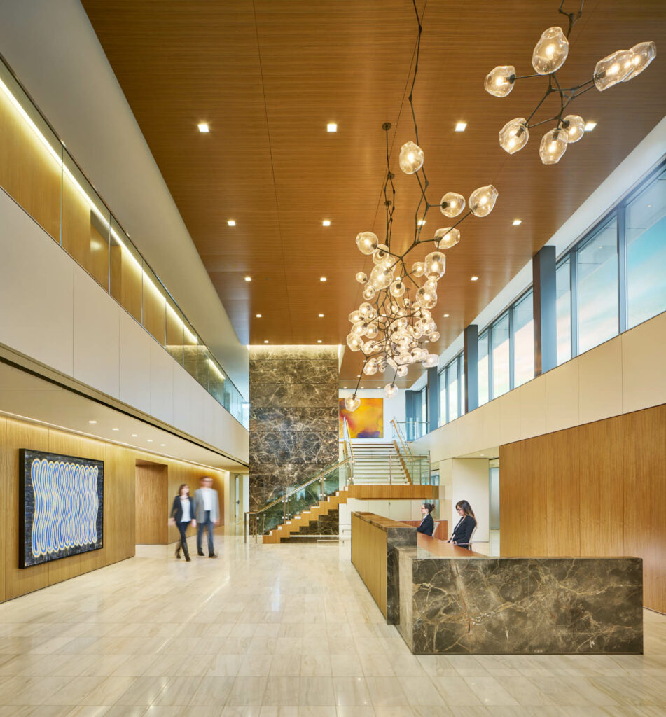 A reception area designed by Gensler