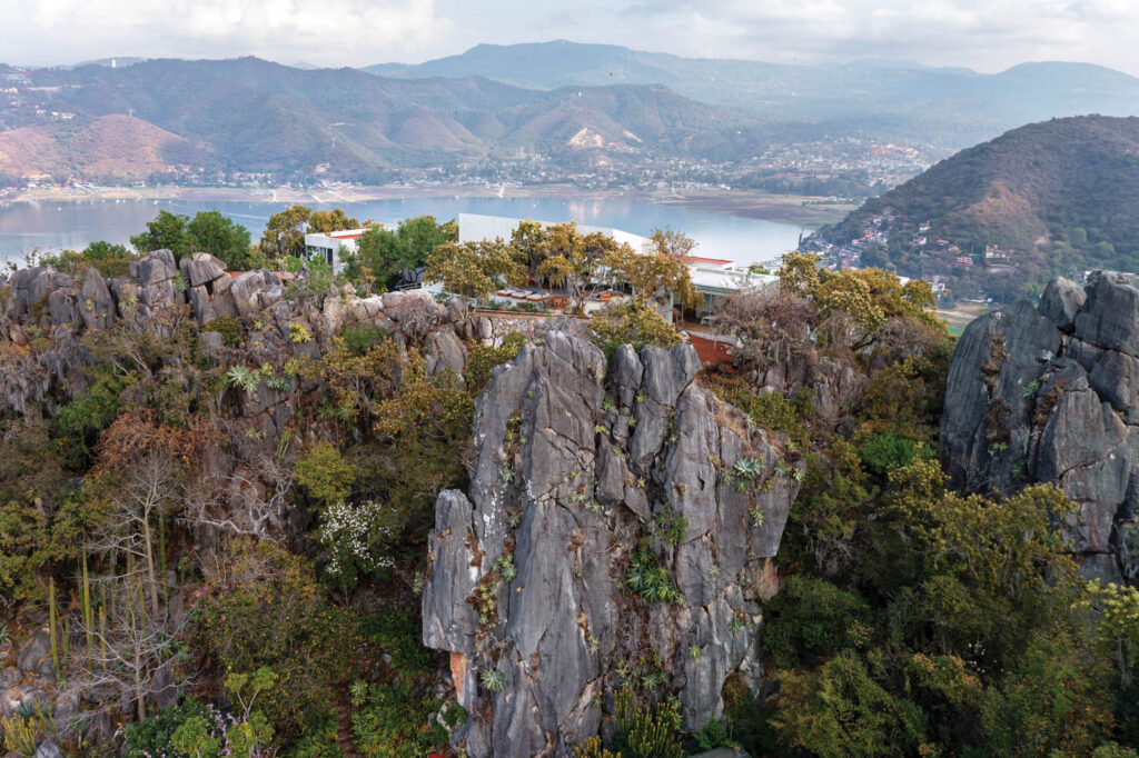 a house perched on a cliff