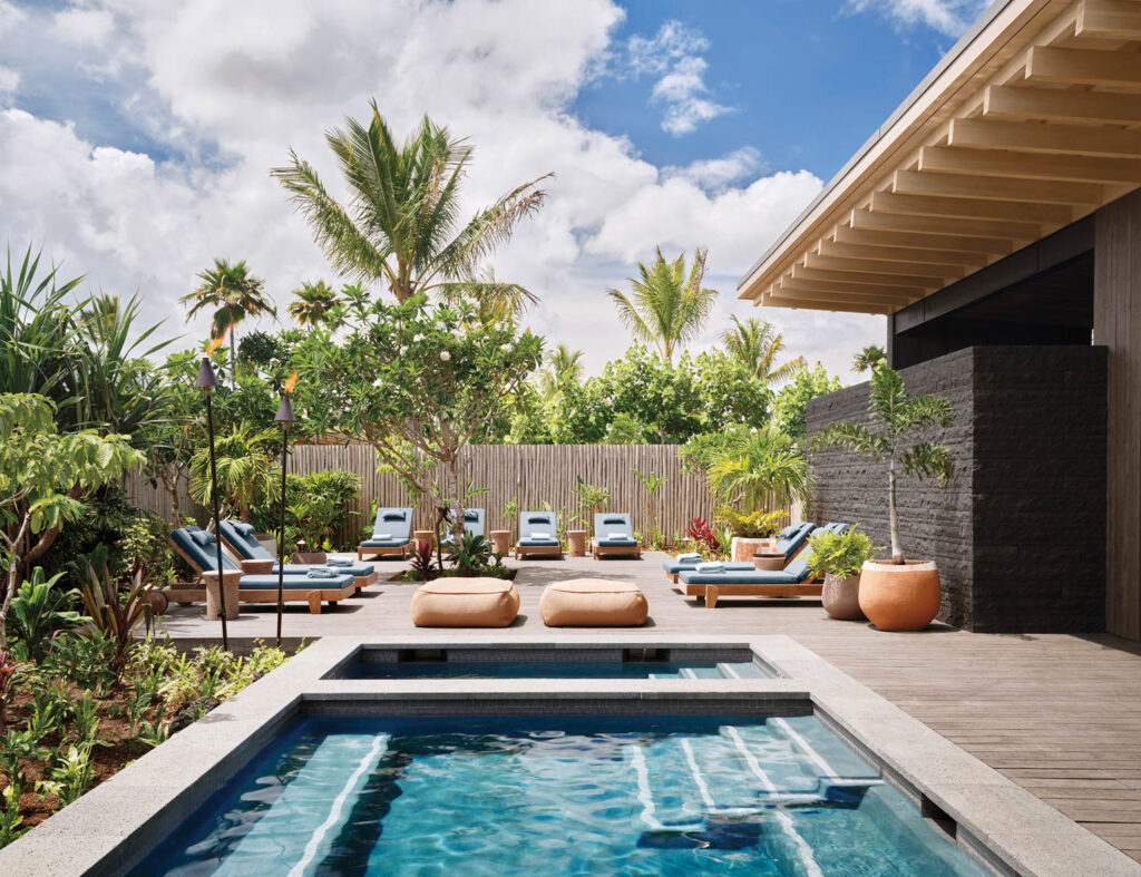 a resort/spa's outdoor pool area