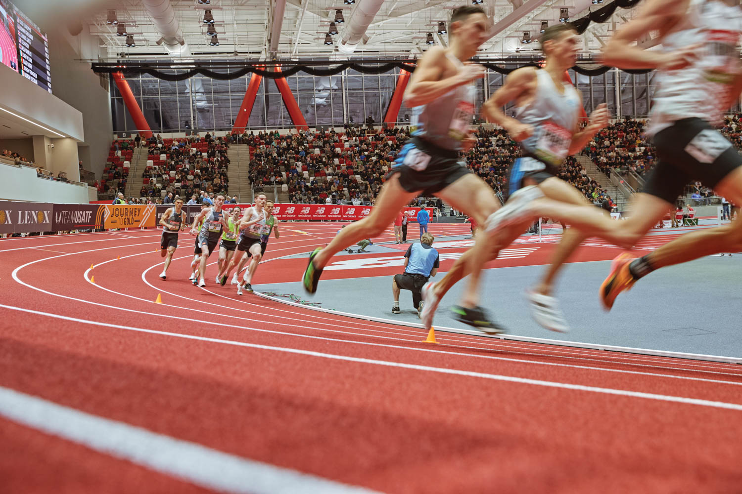 runners running on the track