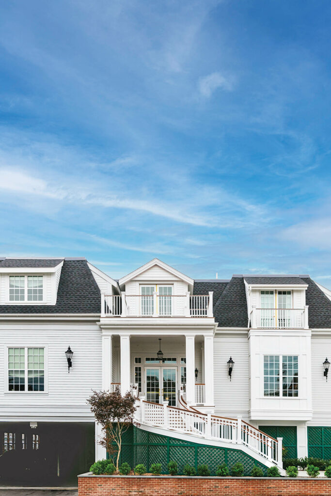 white exterior facade of a home